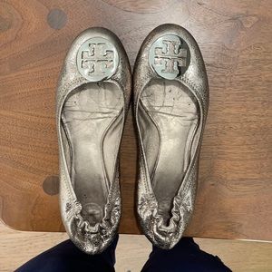 Tory Burch Metallic Flats